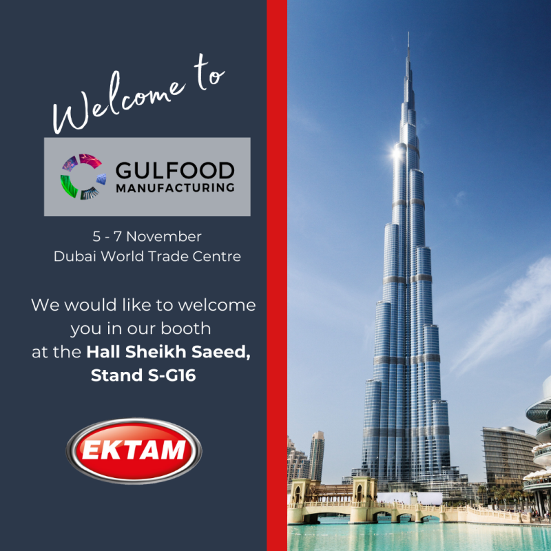 We will be waiting for you at GULFOOD MANUFACTURING in Dubai!